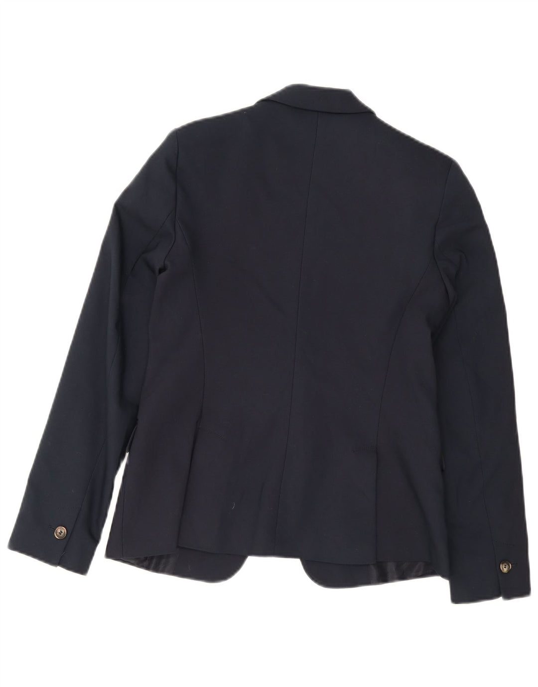 Jaqueta blazer feminina Zara com 1 botão Reino Unido 12 algodão azul marinho médio