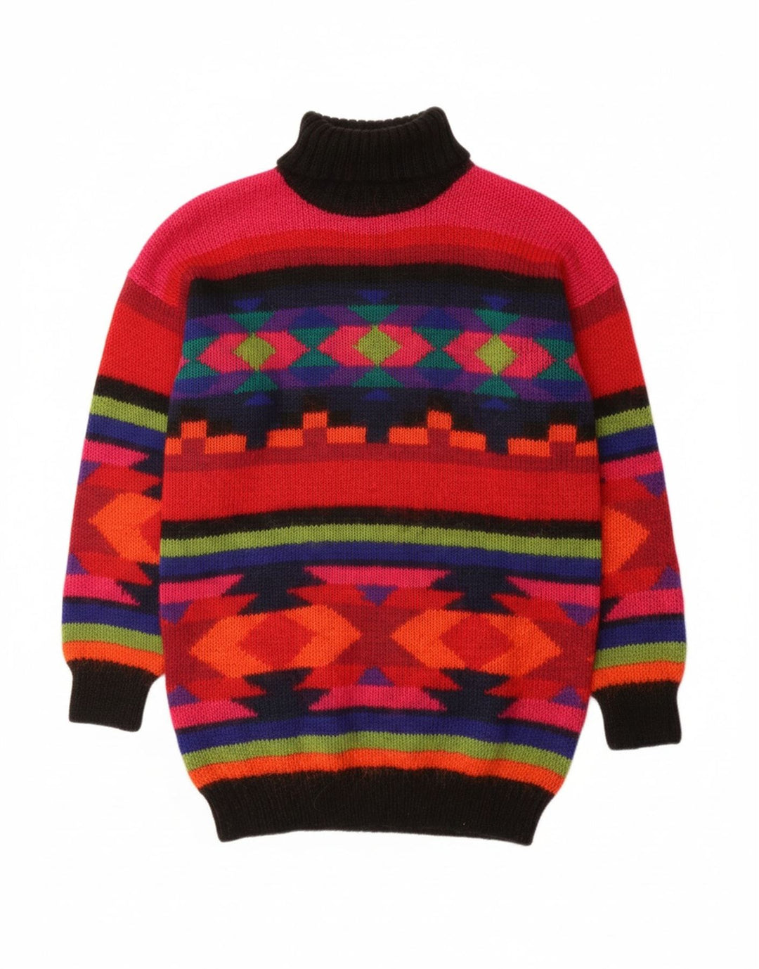 Suéter feminino BHS com gola redonda Reino Unido 10/12 médio multicolorido