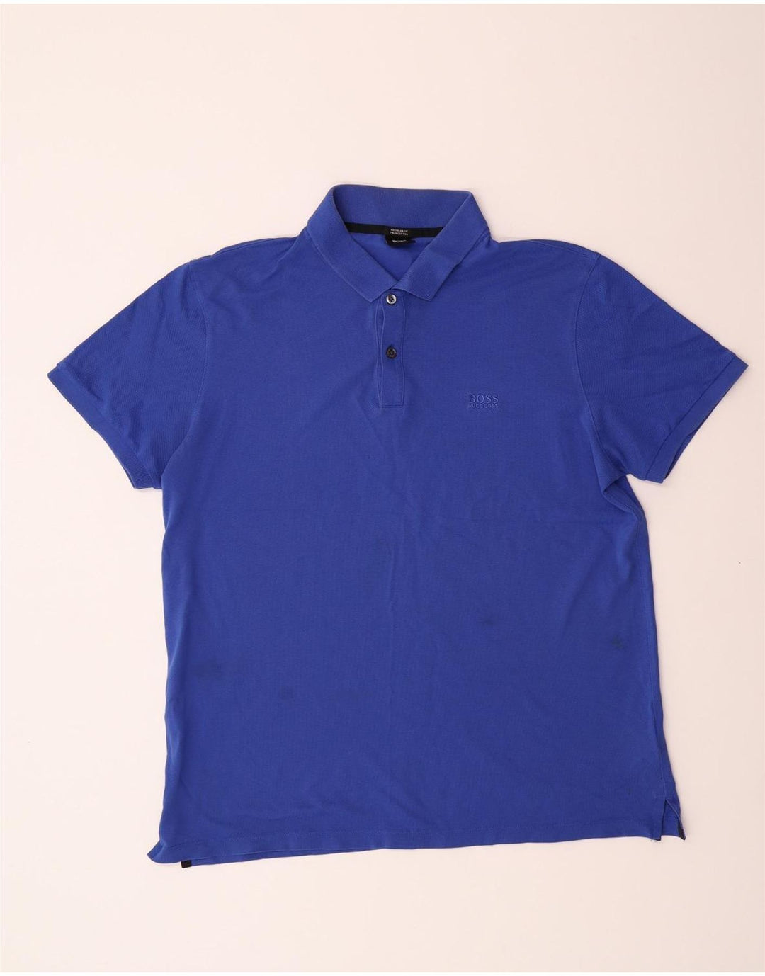 Camisa polo masculina de ajuste regular HUGO BOSS XL algodão azul