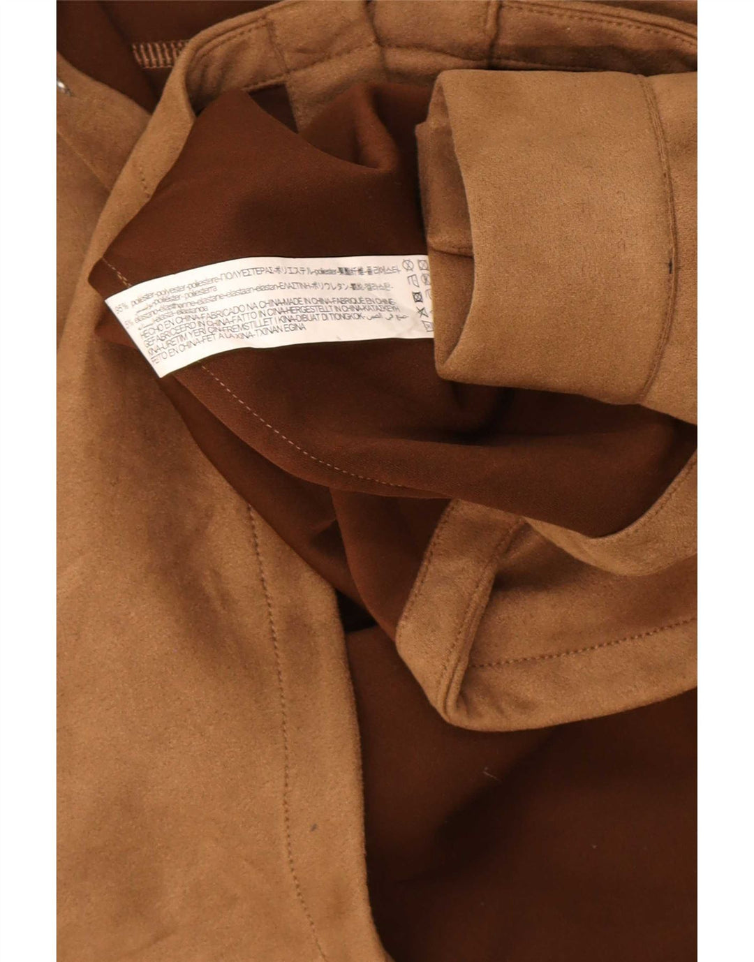 Zara Camisa masculina com capuz lenhador poliéster marrom médio