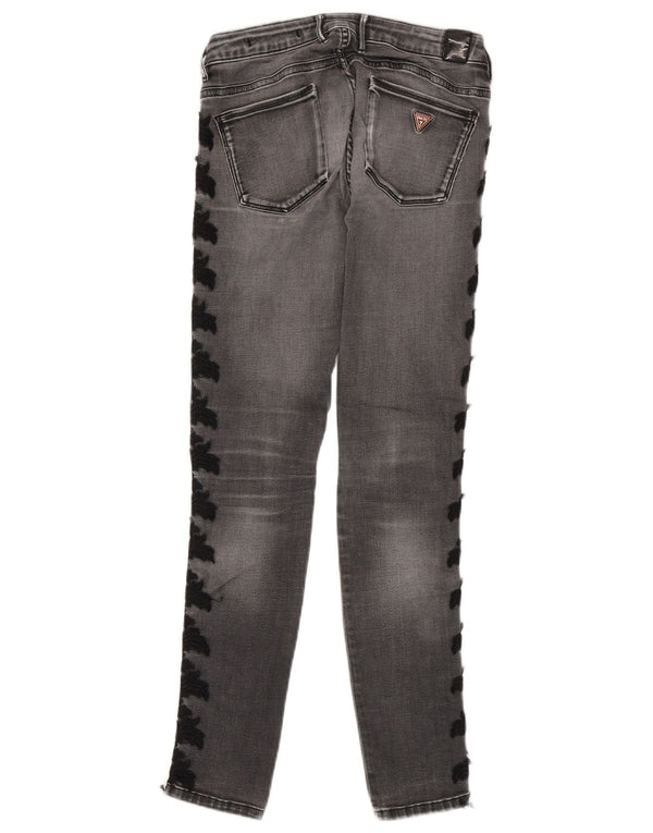 Guess Jeans Skinny Feminino W26 L29 Cinza Paisley Algodão