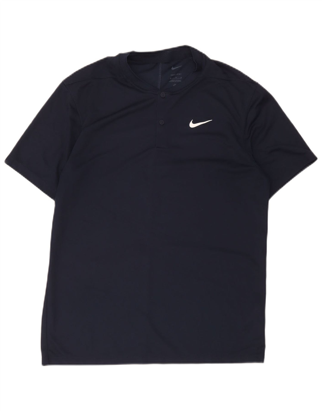 Camiseta Nike Masculina Dri Fit Top Médio Azul Marinho Poliéster