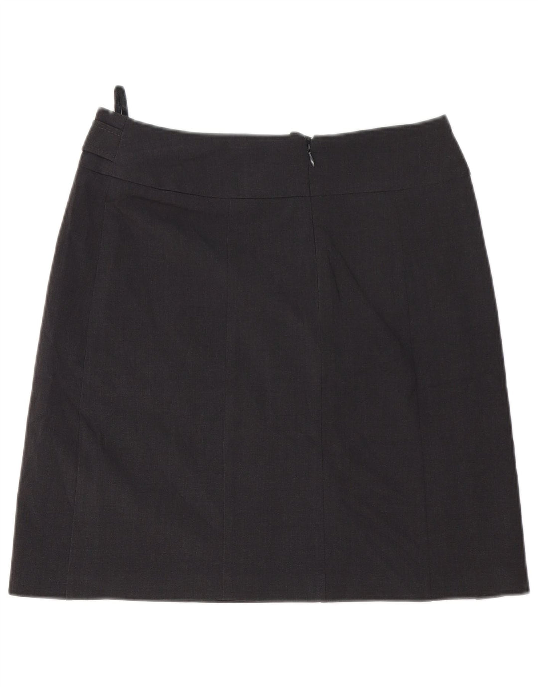 Saia feminina Marks & Spencer A-Line UK 12 Médio W32 Poliéster Cinza