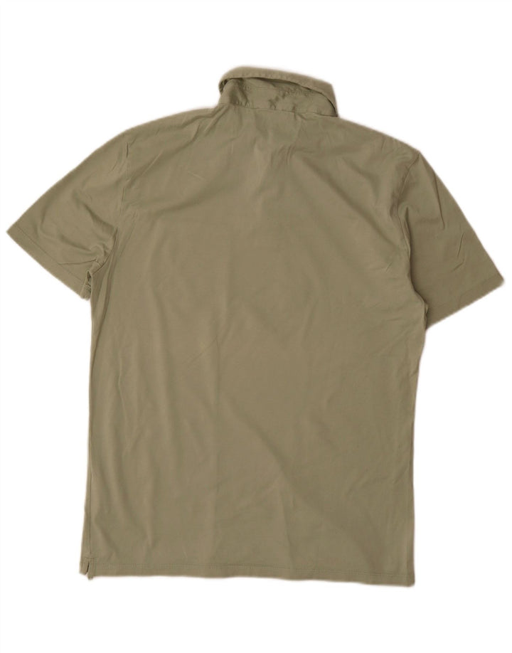 Camisa polo masculina Reiss de algodão cáqui médio