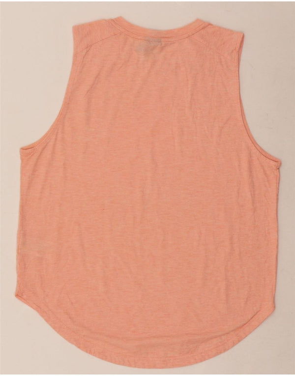Adidas Womens Graphic Vest Top UK 16/18 Grande Laranja Flecked Algodão