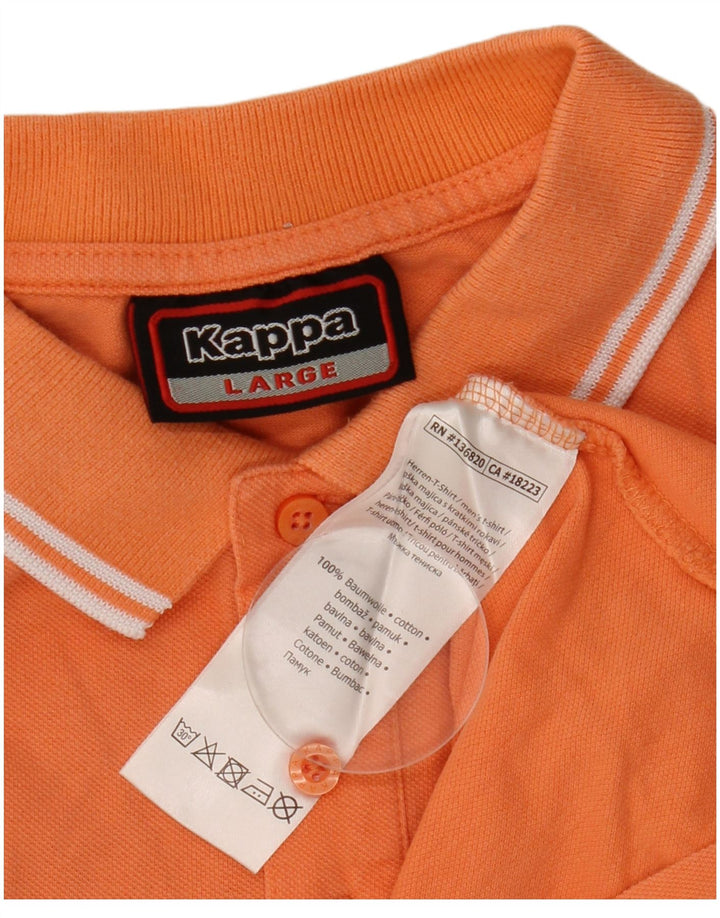 Camisa polo masculina KAPPA grande algodão laranja