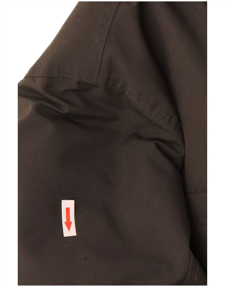 Jaqueta corta-vento masculina Quiksilver com capuz UK 38 poliéster cinza médio