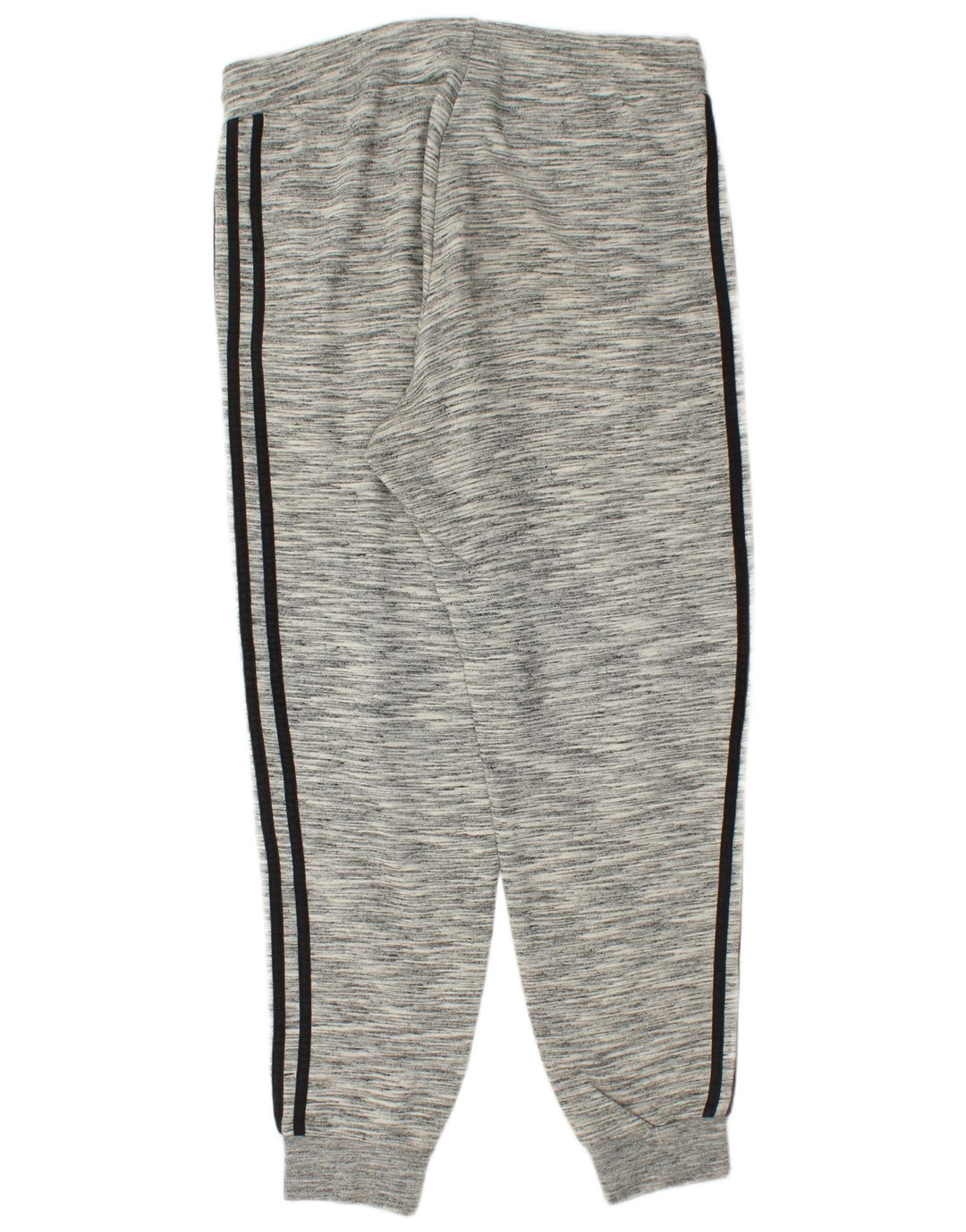 Calça de treino masculina ADIDAS joggers grande algodão listrado cinza