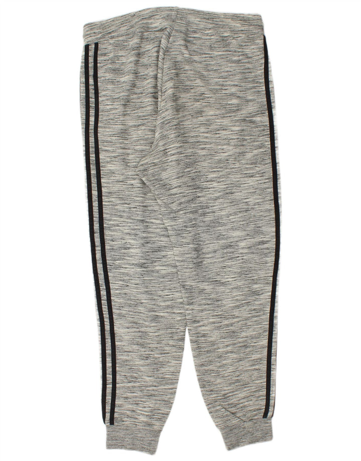 Calça de treino masculina ADIDAS joggers grande algodão listrado cinza