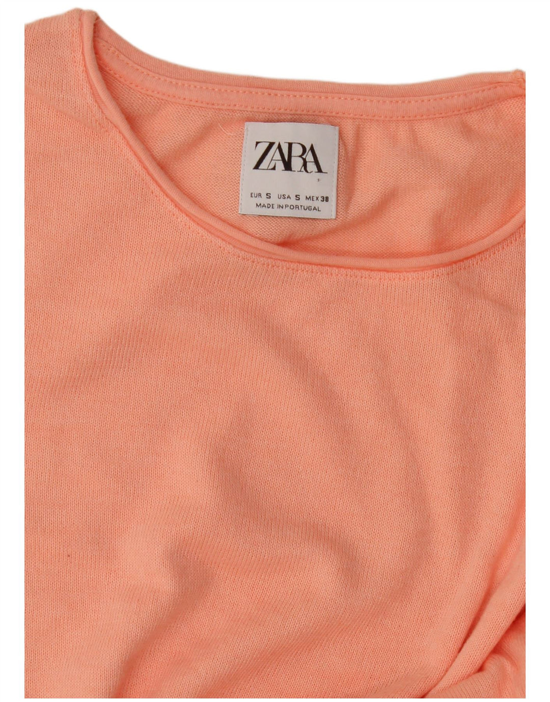Camiseta feminina oversized Zara UK 10 pequena rosa