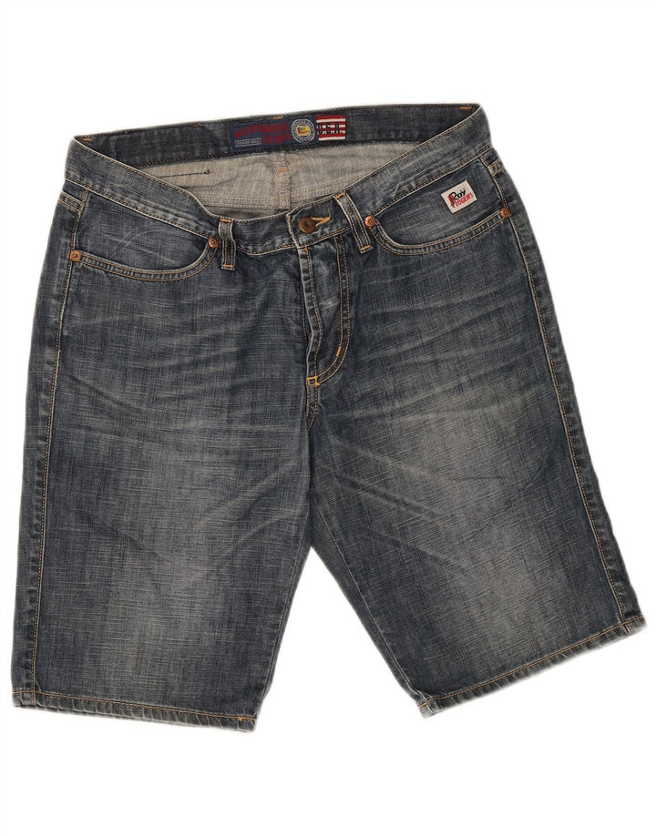 Shorts jeans feminino Roy Rogers IT 44 médio W30 algodão azul