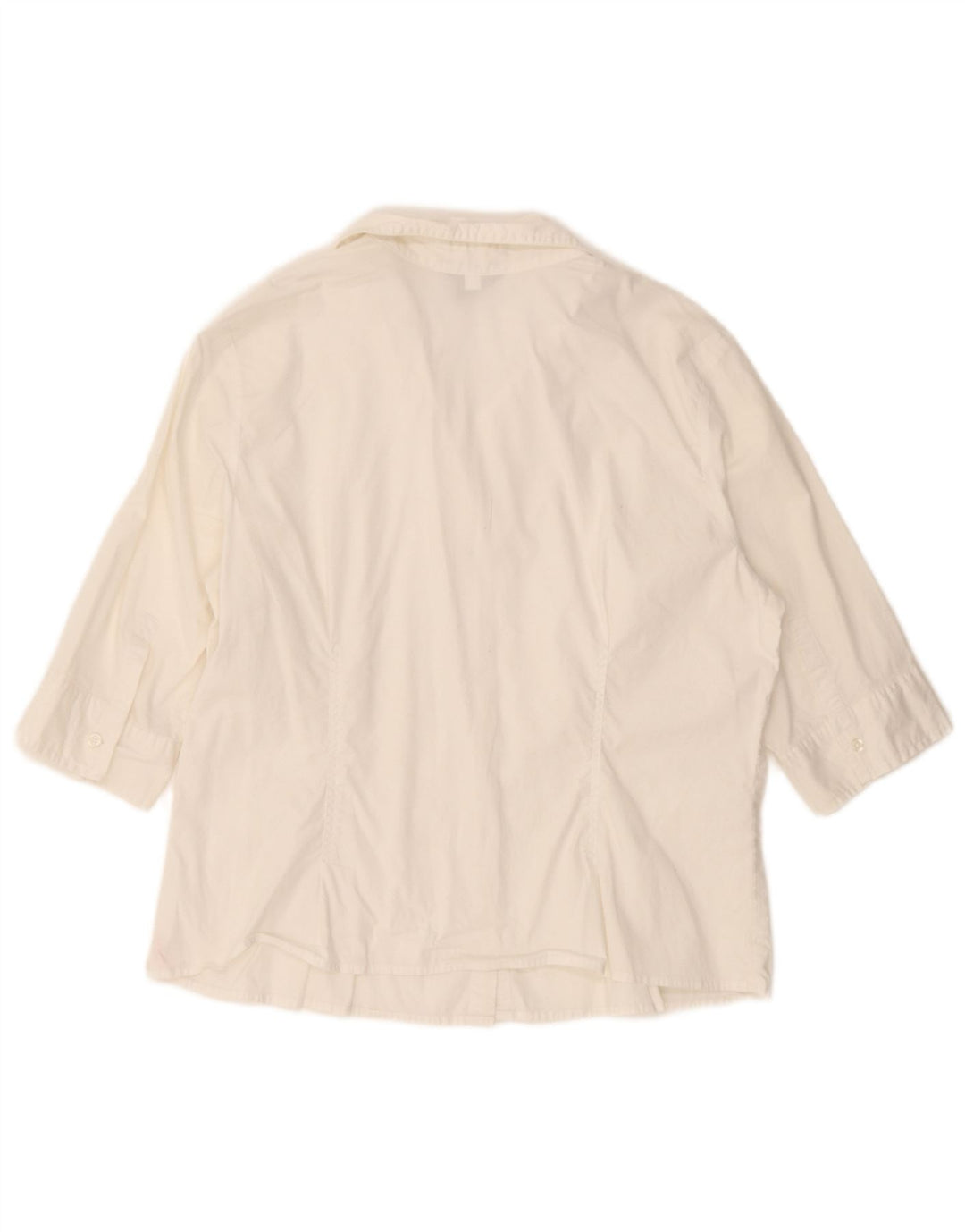 MOSSIMO Camisa feminina manga 3/4 UK 18 XL algodão branco