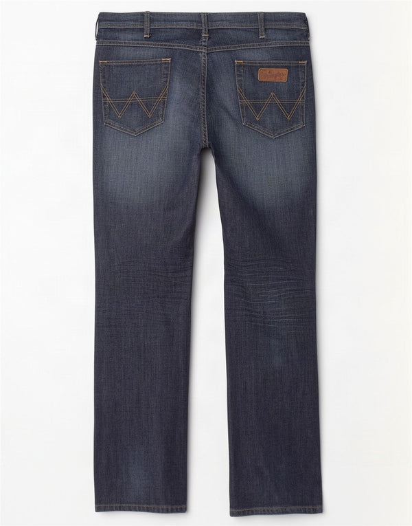 Wrangler Masculino Arizona Stretch Straight Jeans W34 L34 Azul Marinho Algodão