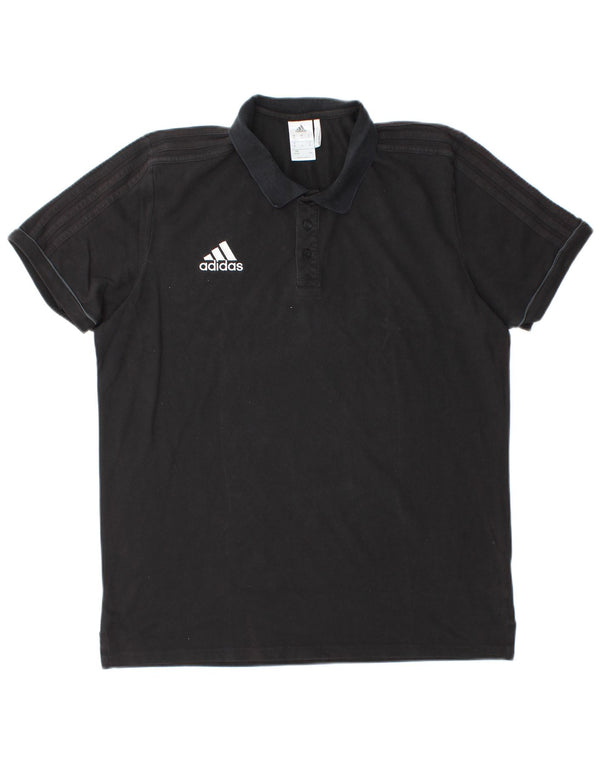 Camisa polo masculina Adidas Climalite XL preta de algodão