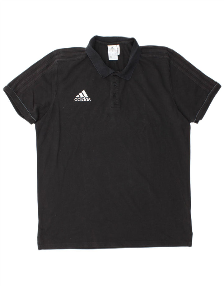 Camisa polo masculina Adidas Climalite XL preta de algodão