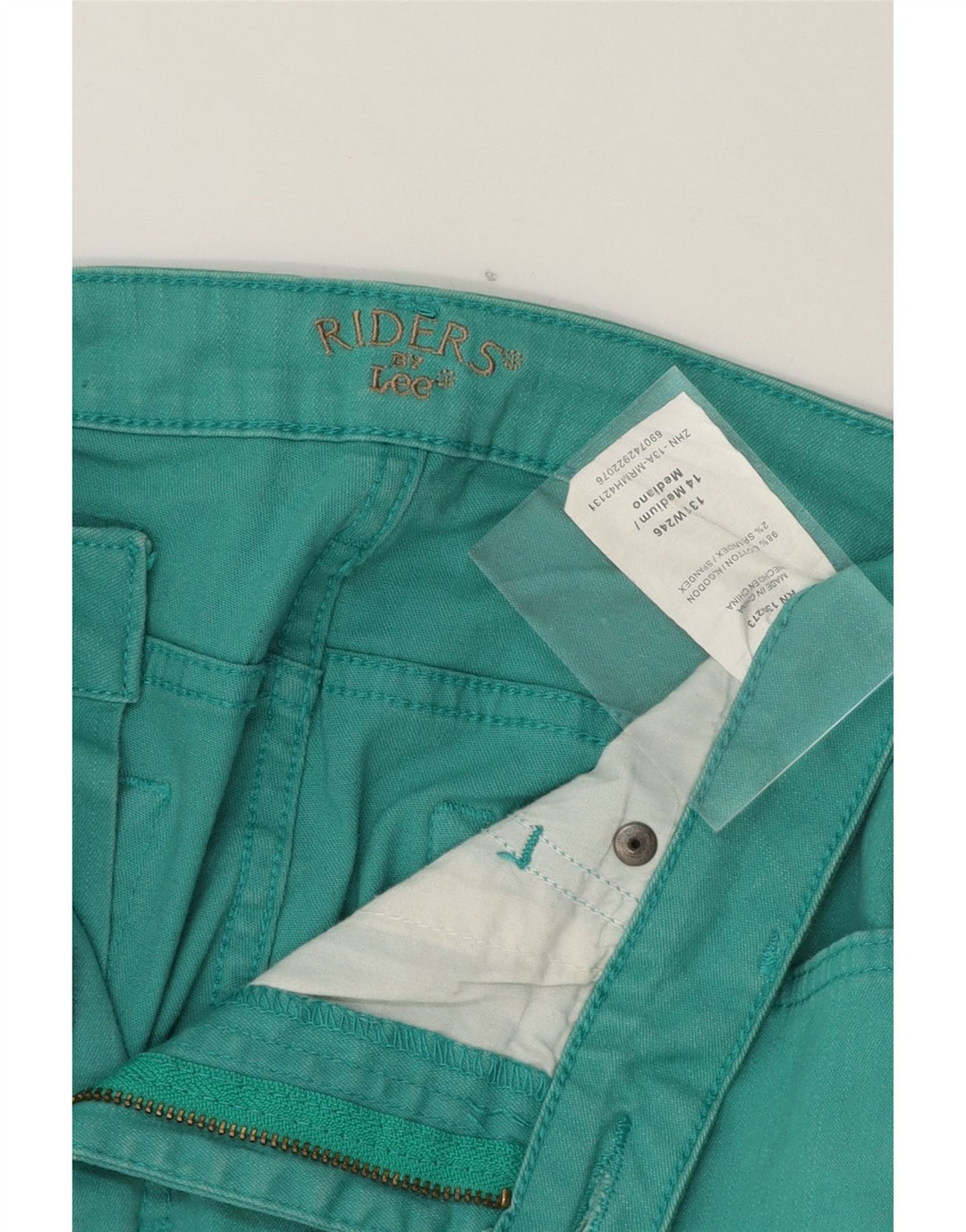 LEE Womens Riders Denim Bermuda Shorts US 14 XL W36  Green Cotton Vintage Lee and Second-Hand Lee from Messina Hembry 
