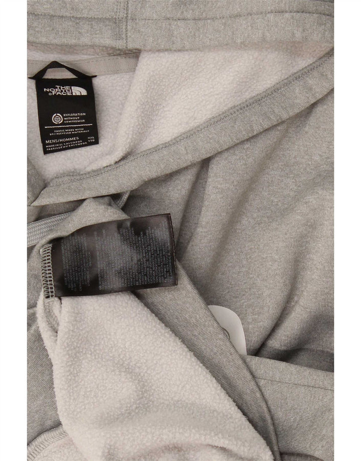 Jumper com capuz masculino The North Face 2XL poliéster manchado cinza