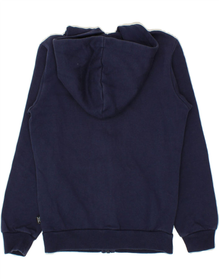 PUMA Boys Graphic Zip Hoodie Sweater 9-10 Years Medium Navy Blue Cotton Vintage Puma and Second-Hand Puma from Messina Hembry 