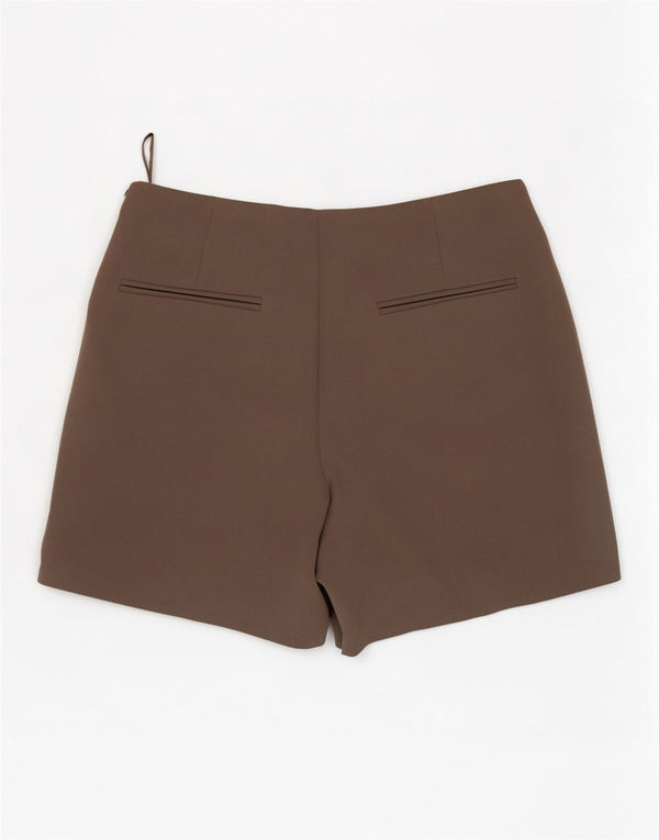Zara Womens Skort Shorts UK 12 Cinza Médio