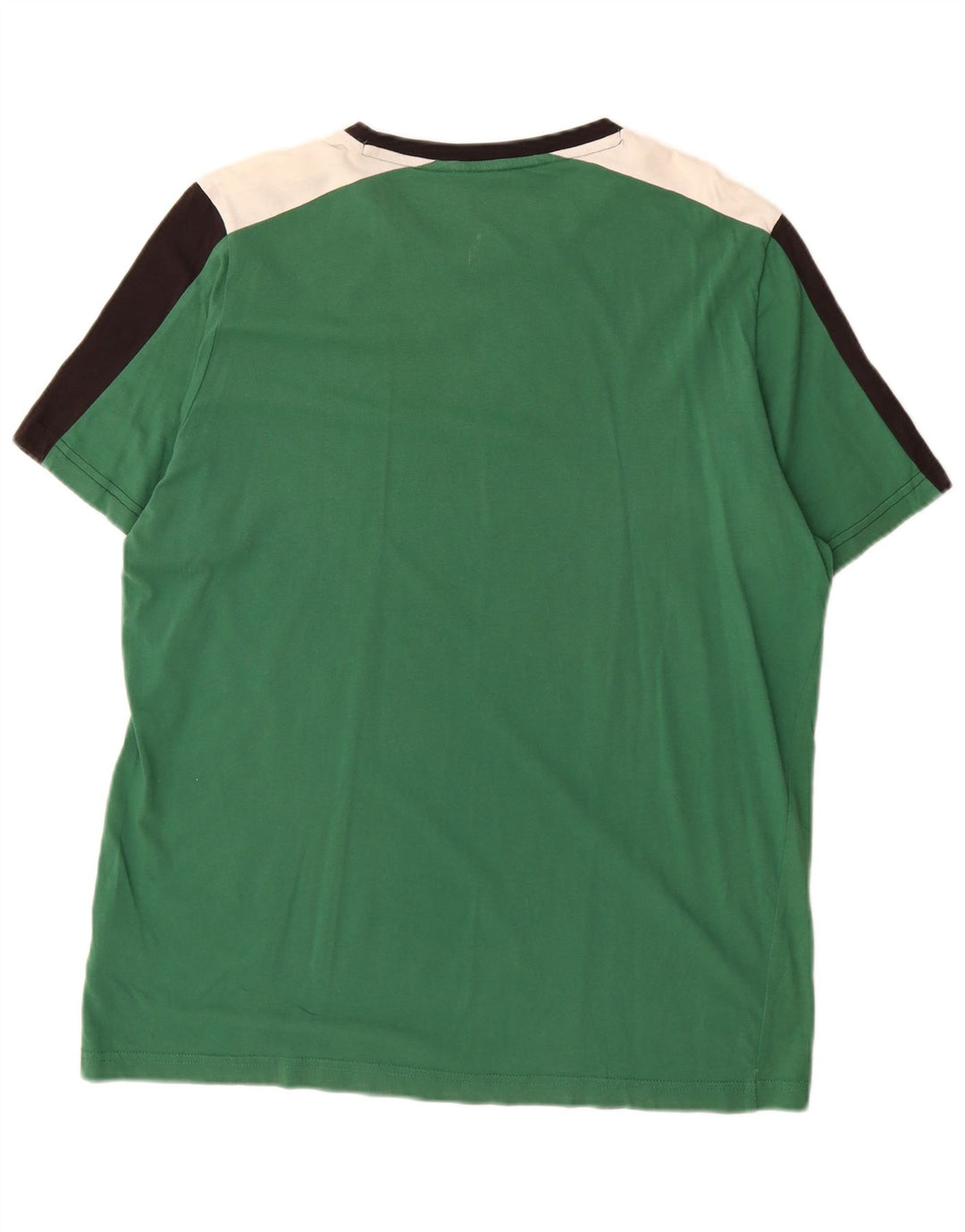 Camiseta masculina Puma Graphic Top grande algodão colorblock verde
