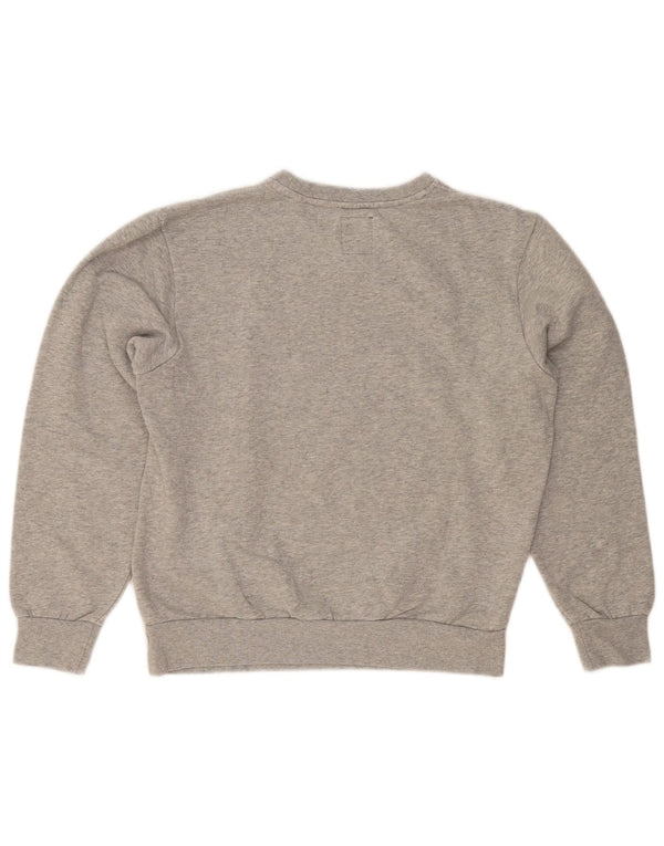 NORTH SAILS moletom gráfico feminino jumper UK 14 cinza médio manchado