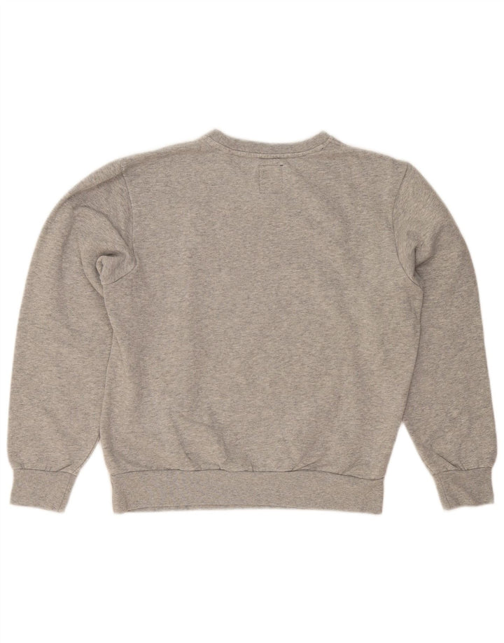 NORTH SAILS moletom gráfico feminino jumper UK 14 cinza médio manchado