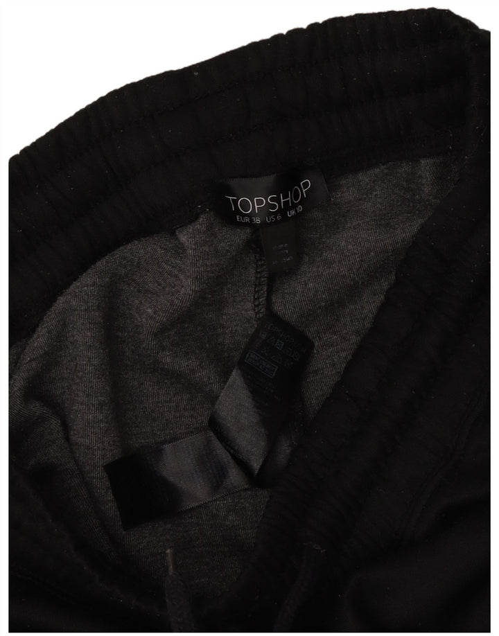 Calça de treino feminina Topshop UK 10 poliéster colorblock preto pequeno