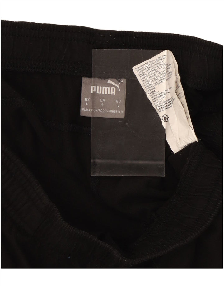 Shorts esportivos gráficos masculinos PUMA grandes de algodão preto