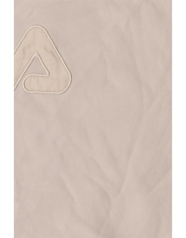 Fila Mens Graphic Hoodie Jumper Médio Algodão Branco