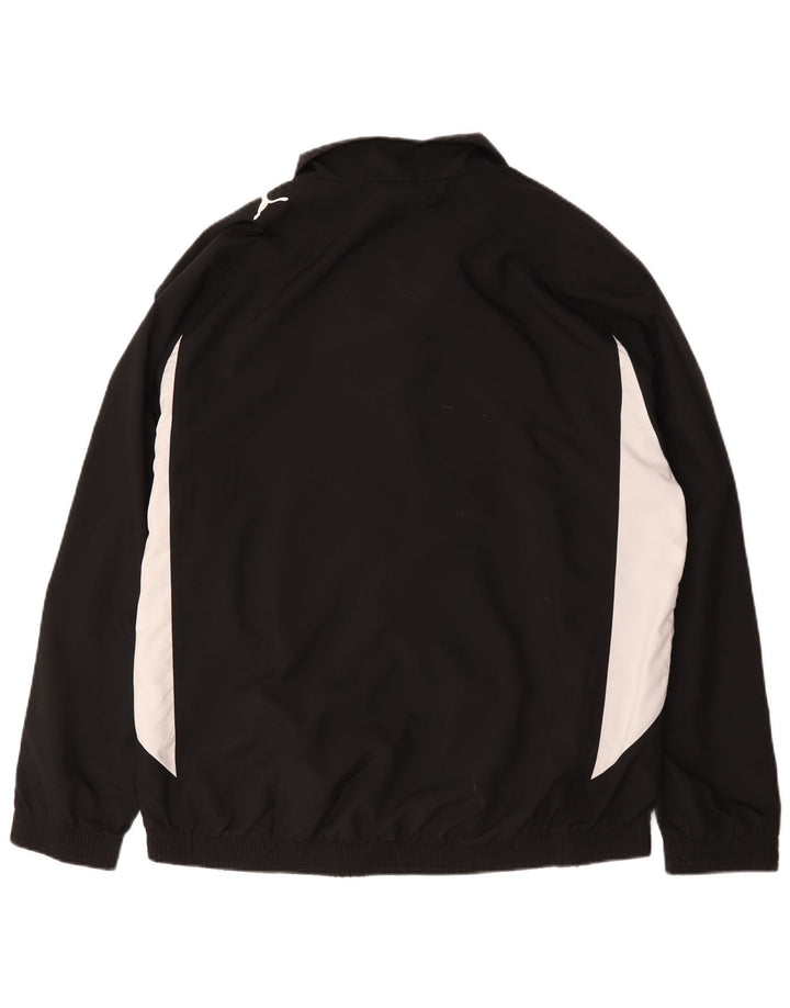 PUMA Mens Tracksuit Top Jacket XL Preto Colourblock Poliéster
