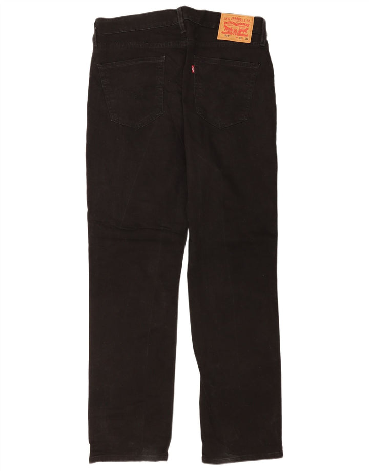 Jeans Levis 514 Straight Masculino W34 L32 Algodão Preto