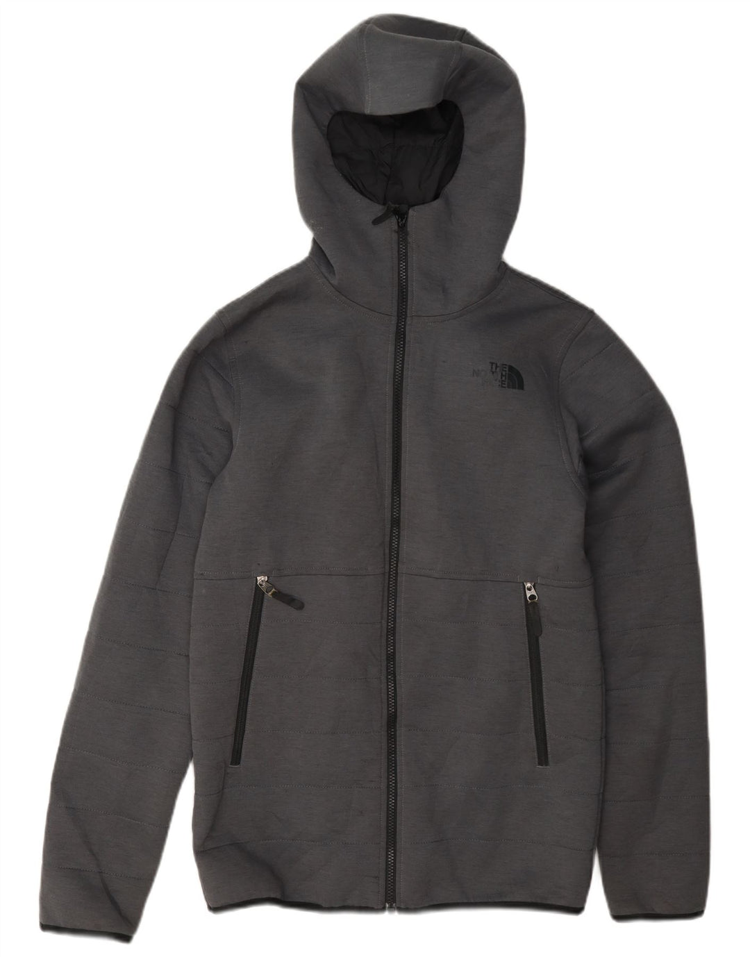 Jaqueta masculina acolchoada com capuz The North Face UK 34 XS cinza poliéster