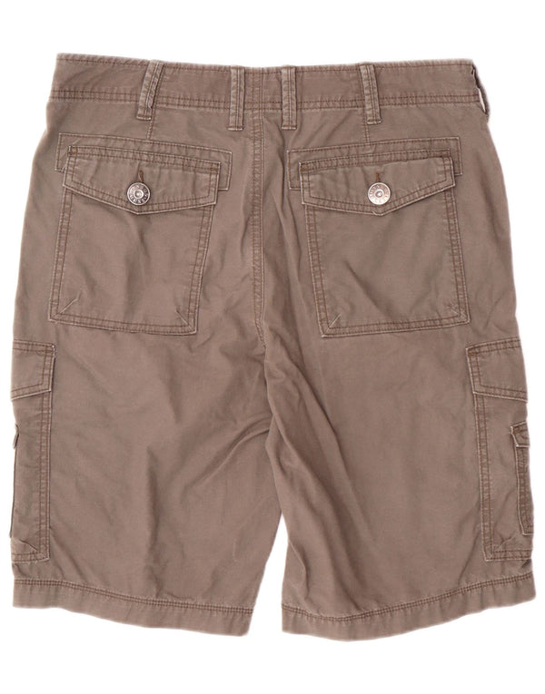 Guess Mens Cargo Shorts W32 Algodão Cinza Médio