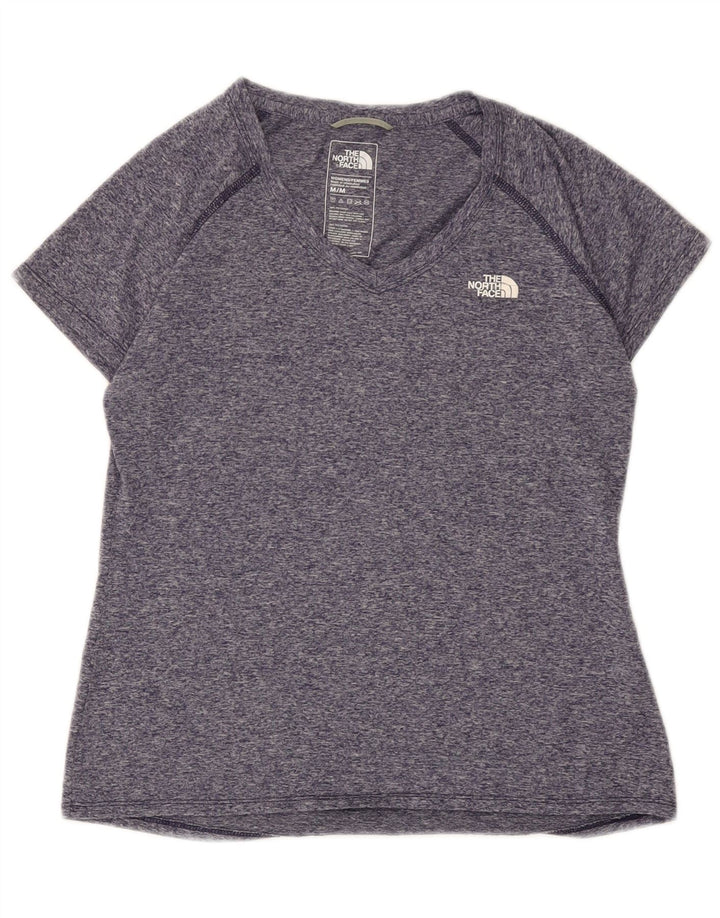 Camiseta feminina The North Face UK 12 poliéster manchado azul marinho médio