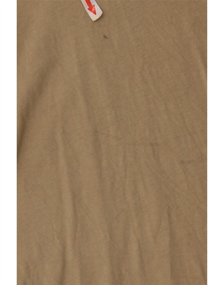 Nike Mens Camiseta Top Médio Algodão Bege