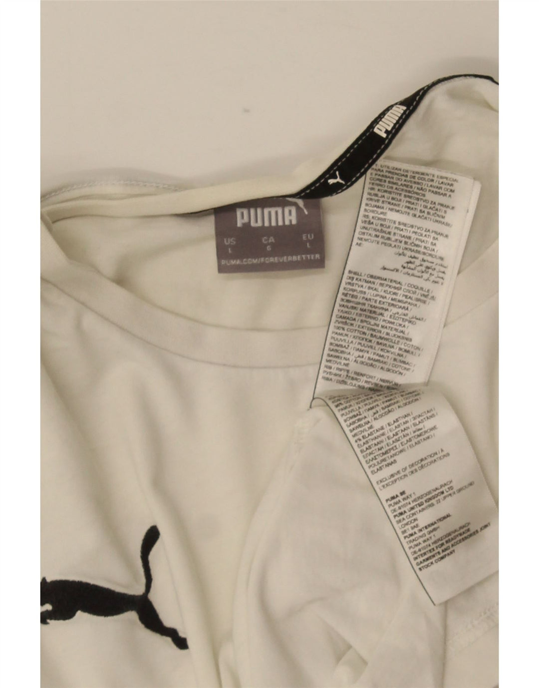 Camiseta masculina Puma grande algodão branco