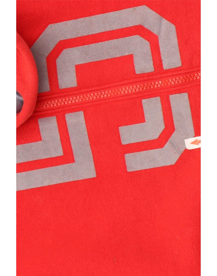 Suéter Nike masculino com capuz e zíper gráfico médio vermelho algodão colorblock