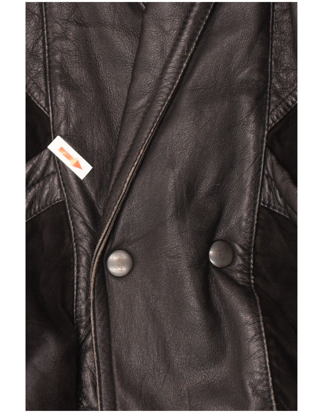 Jaqueta de couro bomber masculina vintage UK 40 grande preta
