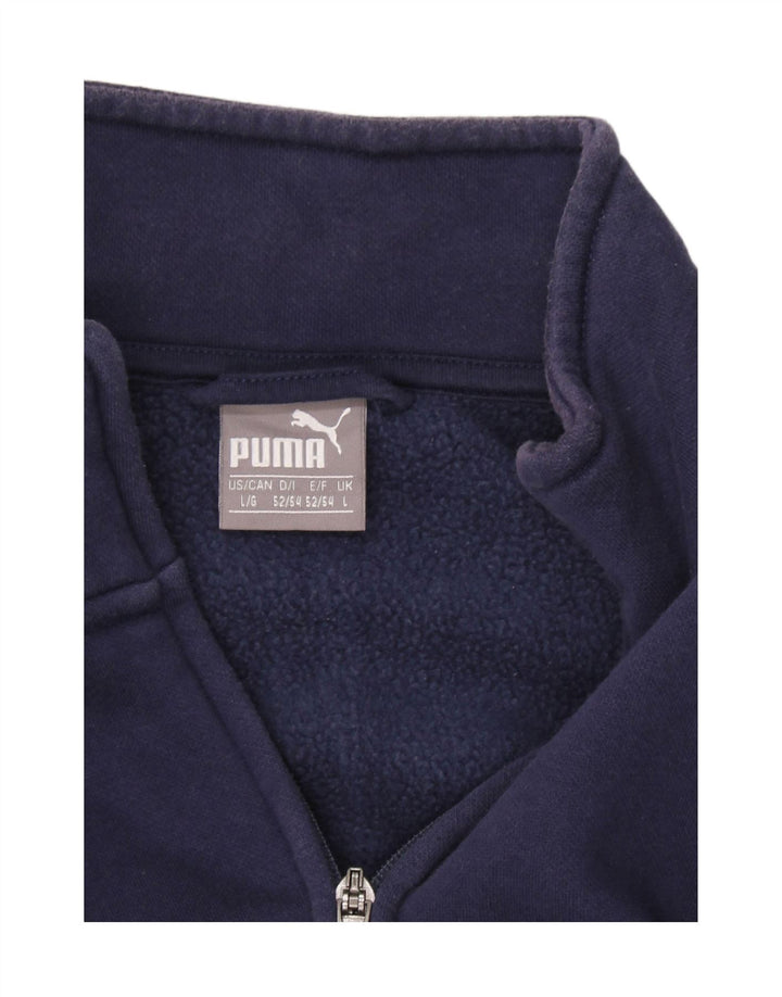 PUMA Mens Tracksuit Top Jacket Grande Algodão Azul Marinho