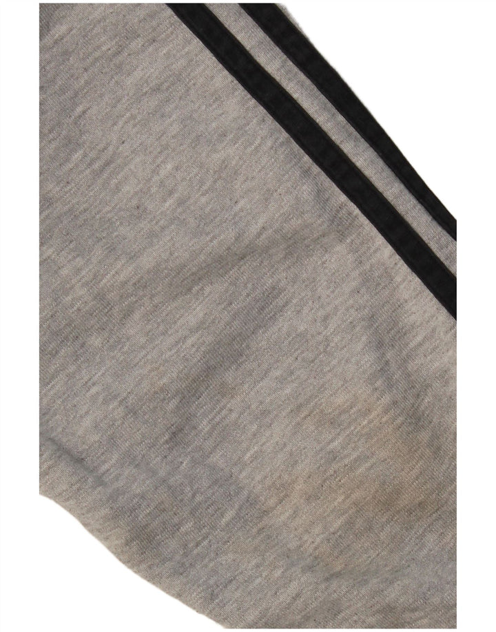 Adidas masculino zip moletom com capuz XL algodão cinza