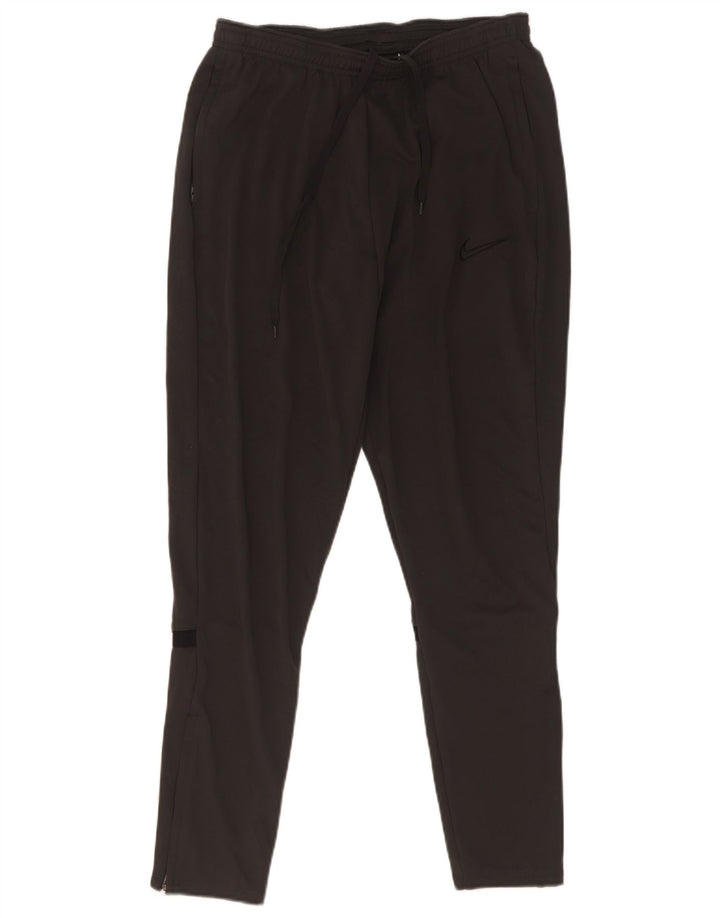 Calça de treino masculina Nike Dri Fit pequena preta colorblock poliéster