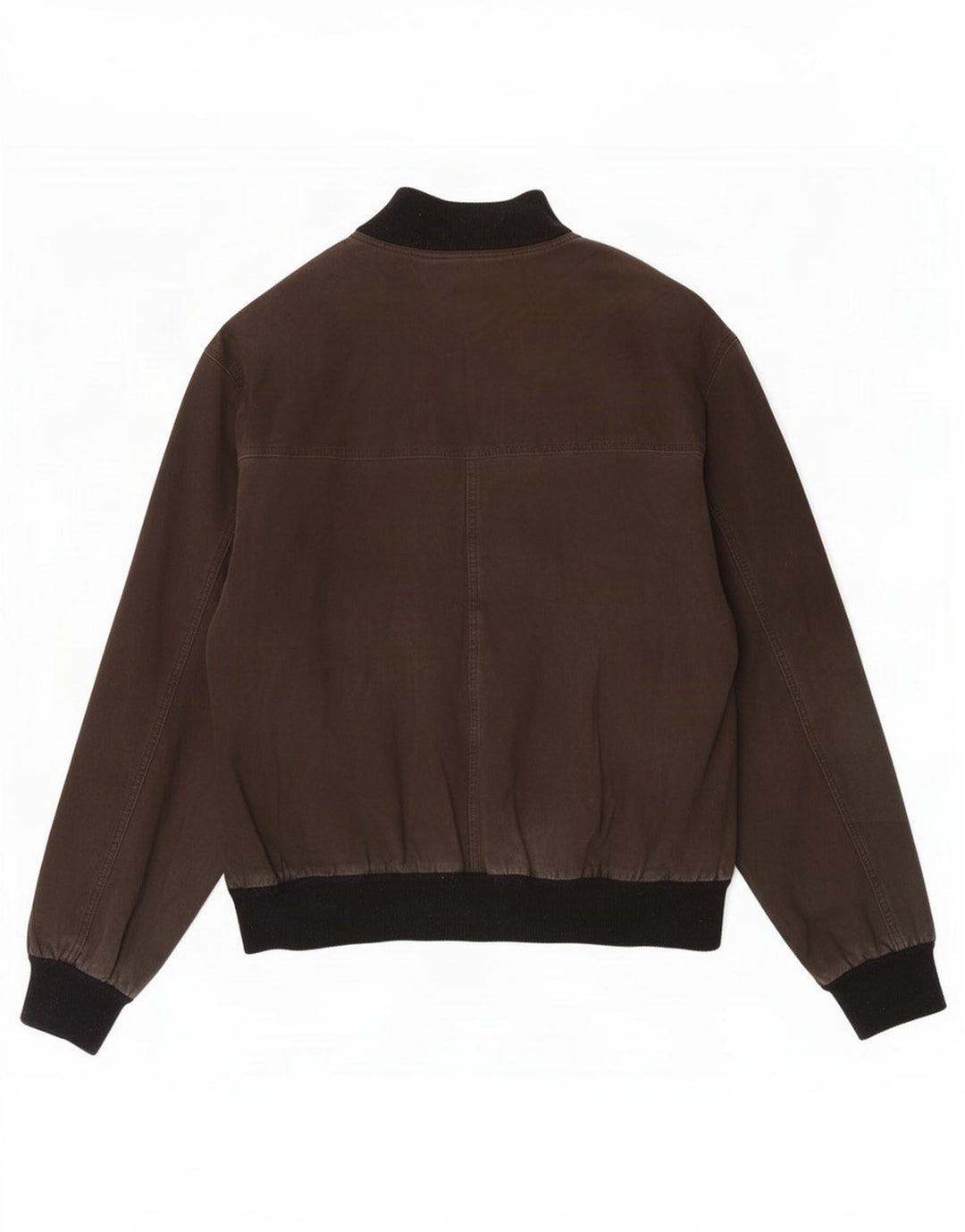 Jaqueta bomber masculina vintage de camurça Reino Unido 40 grande cáqui