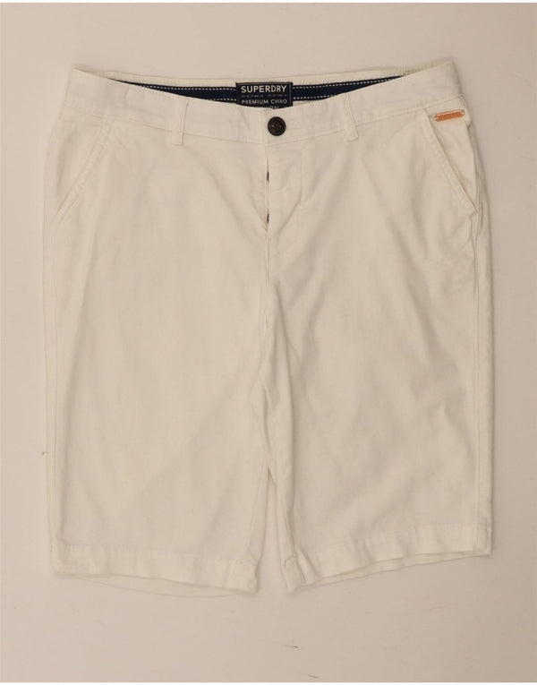 Shorts Chino Regular Feminino Superdry UK 10 Pequeno W30 Branco