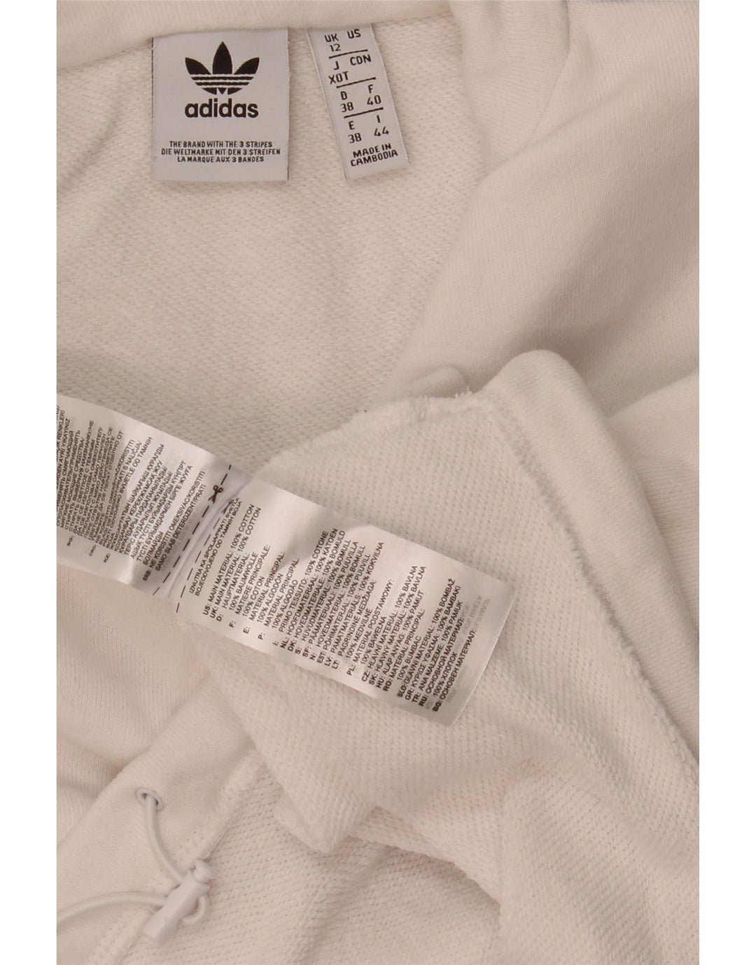 Adidas feminino oversized gráfico colheita moletom jumper reino unido 12 médio branco