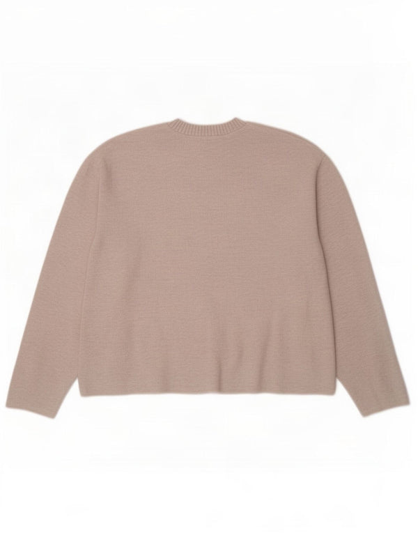 Blusa feminina Zara UK 14 poliéster bege médio