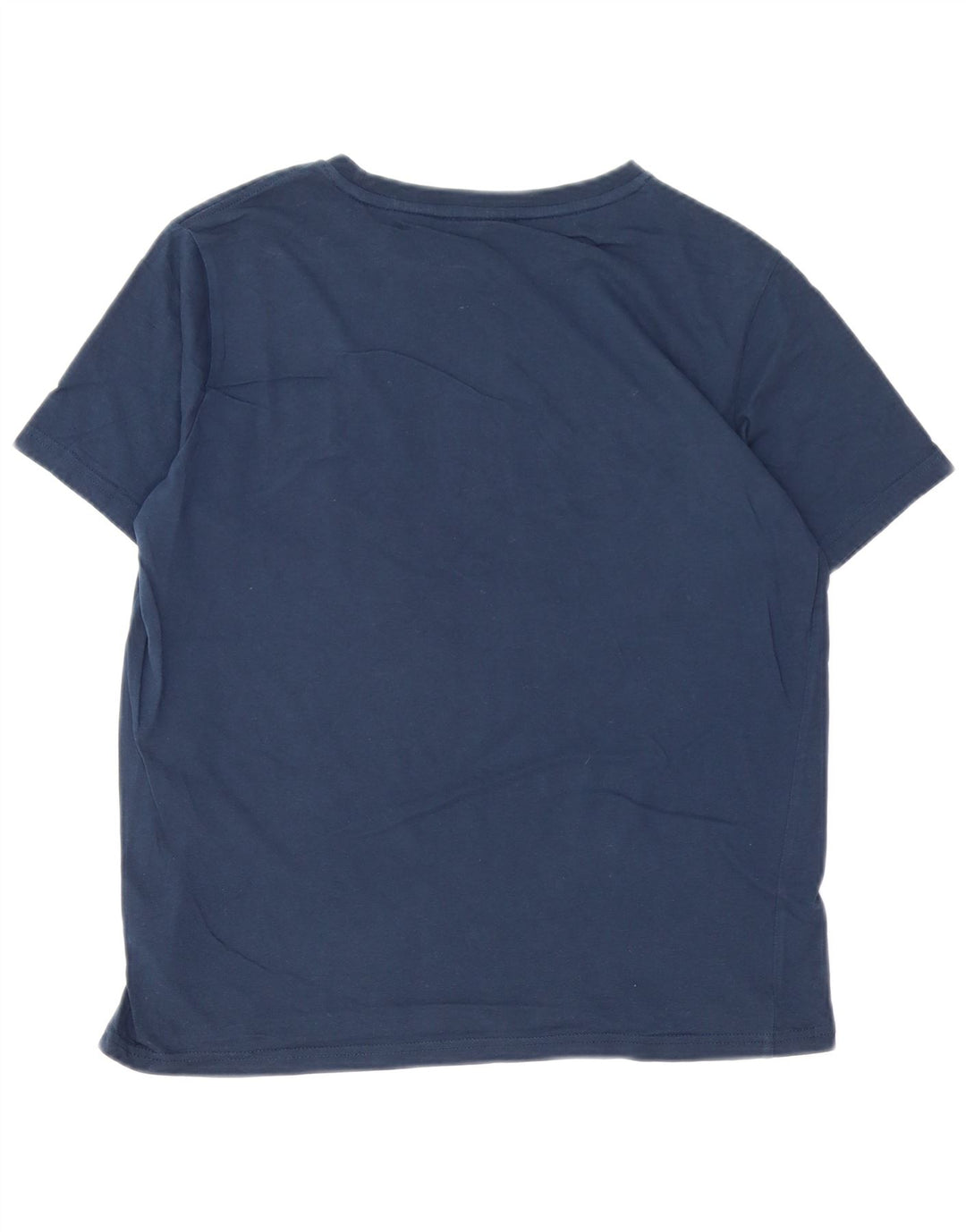Camiseta masculina Bear com estampa gráfica pequena de algodão azul marinho
