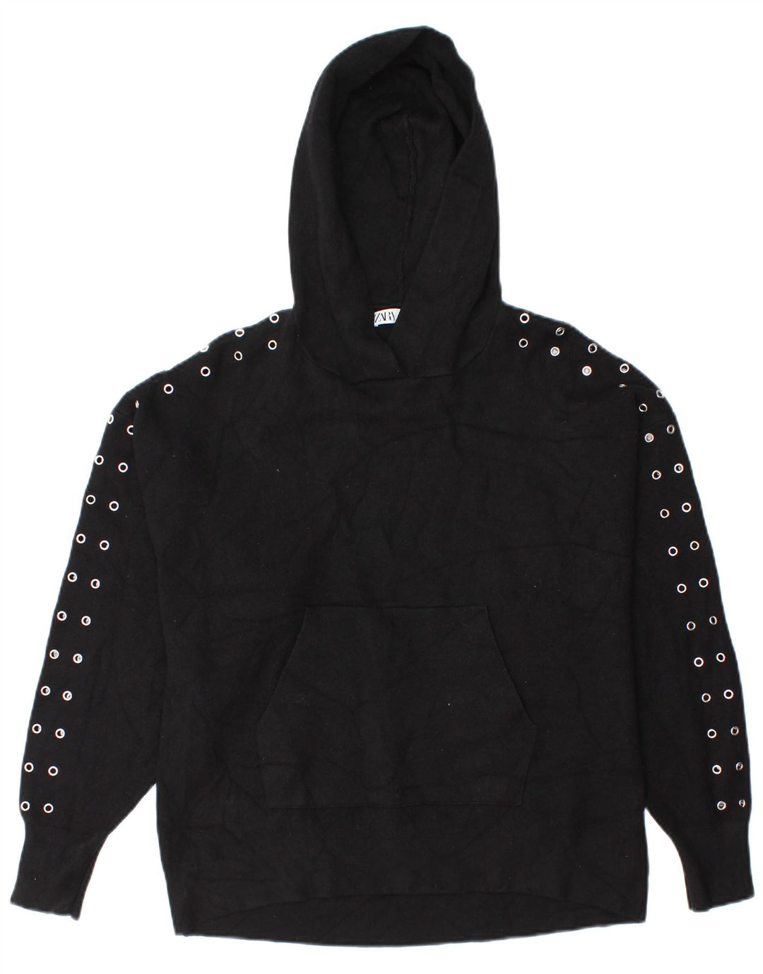 Zara suéter oversized feminino Reino Unido 10 pequeno preto viscose