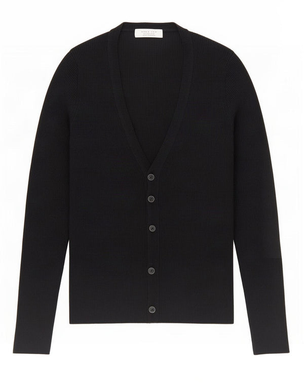 Suéter cardigã masculino Zara Reino Unido 14 grande viscose preta