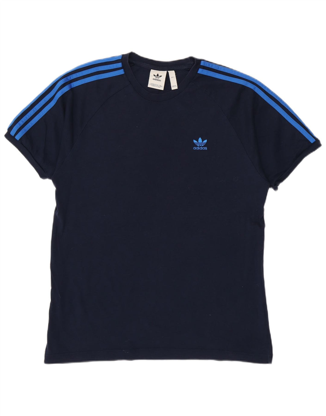 Camiseta masculina Adidas grande algodão azul marinho