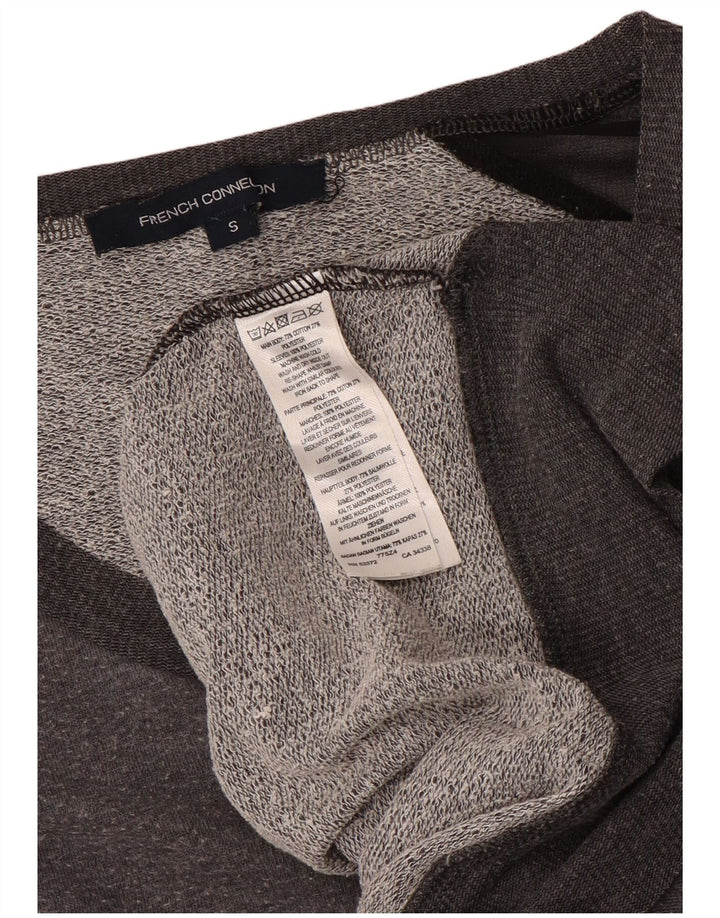 Suéter feminino de manga 3/4 French Connection UK 10 pequeno cinza